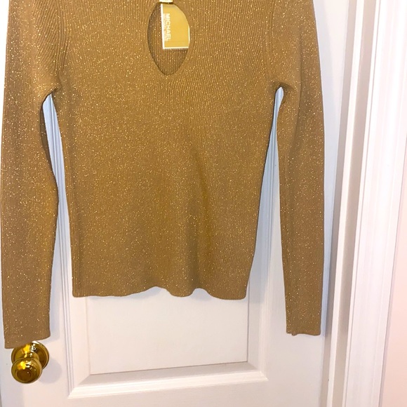 Gold shimmer sweater, Michael Kors NWT - Picture 8 of 15
